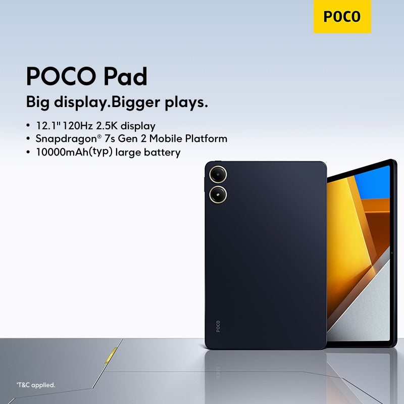 POCO PAD 8+256 powered by Snapdragon® 7s Gen 2 Global Version With 1-year Warranty